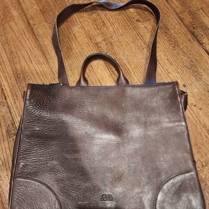 Casa Lopez Brown Leather Briefcase